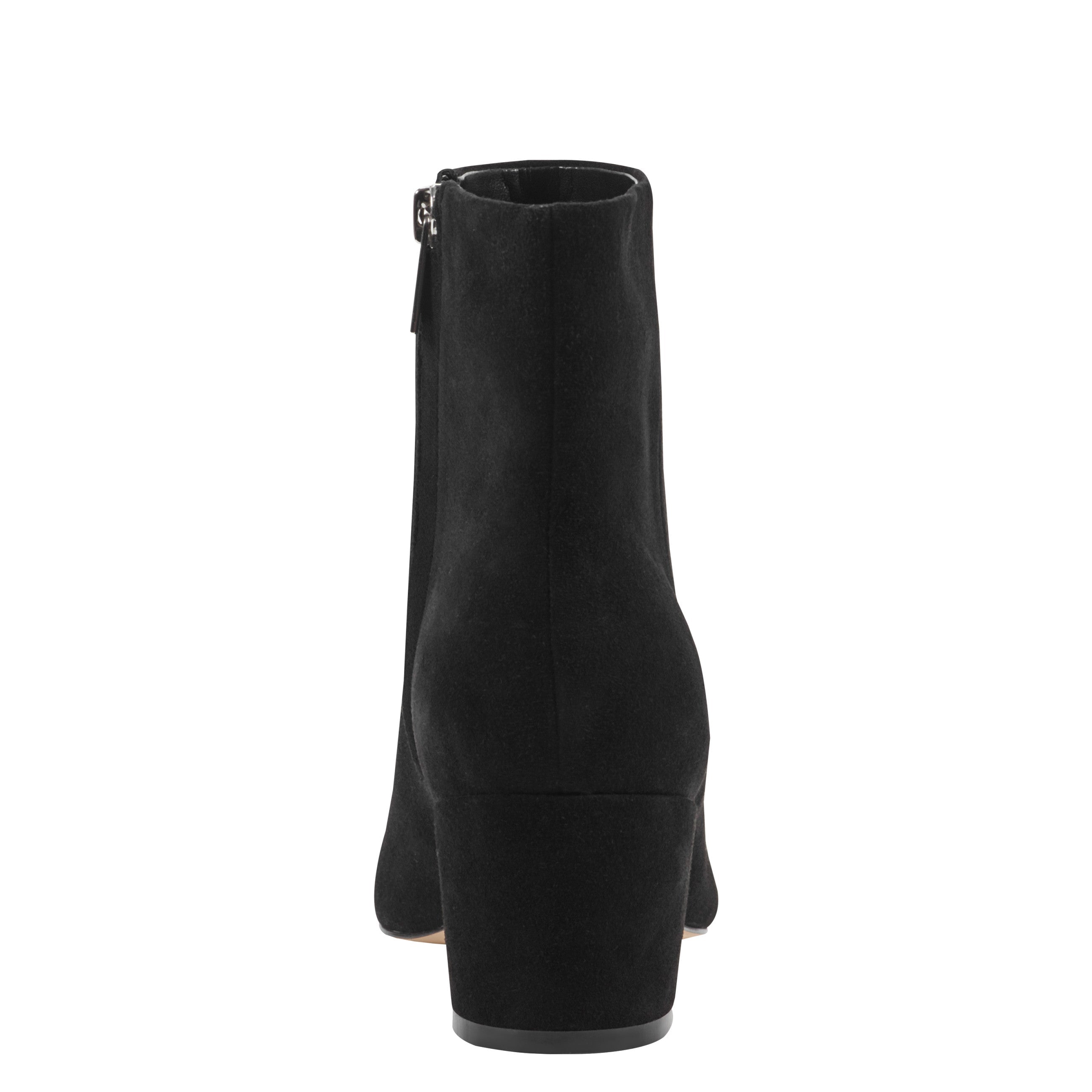 Marc Fisher Alfie Block Heel Ankle Bootie | Black Suede