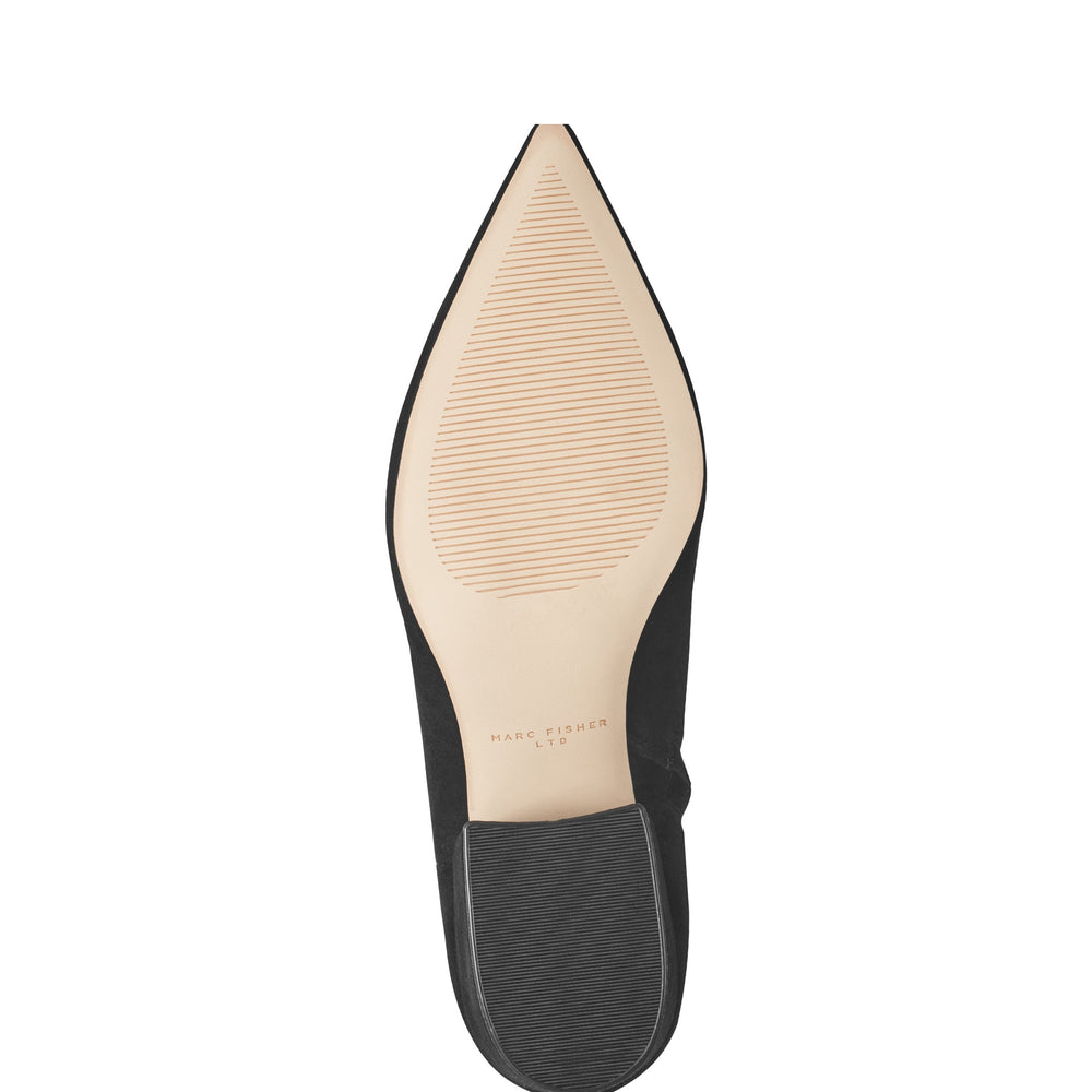 Marc Fisher Alfie Block Heel Ankle Bootie | Black Suede