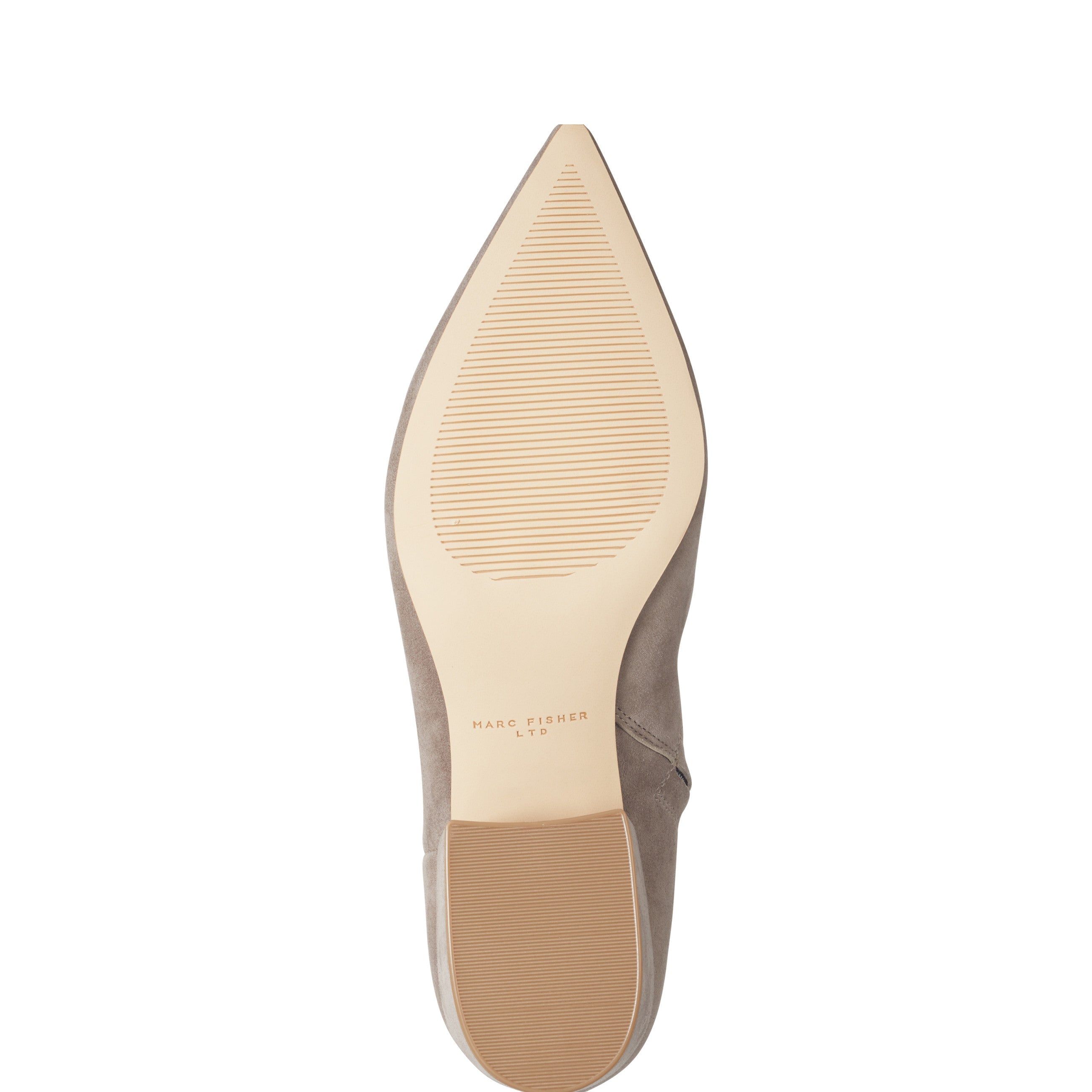 Marc Fisher Alfie Block Heel Ankle Bootie | Taupe Suede