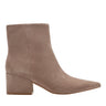 Marc Fisher Alfie Block Heel Ankle Bootie | Taupe Suede