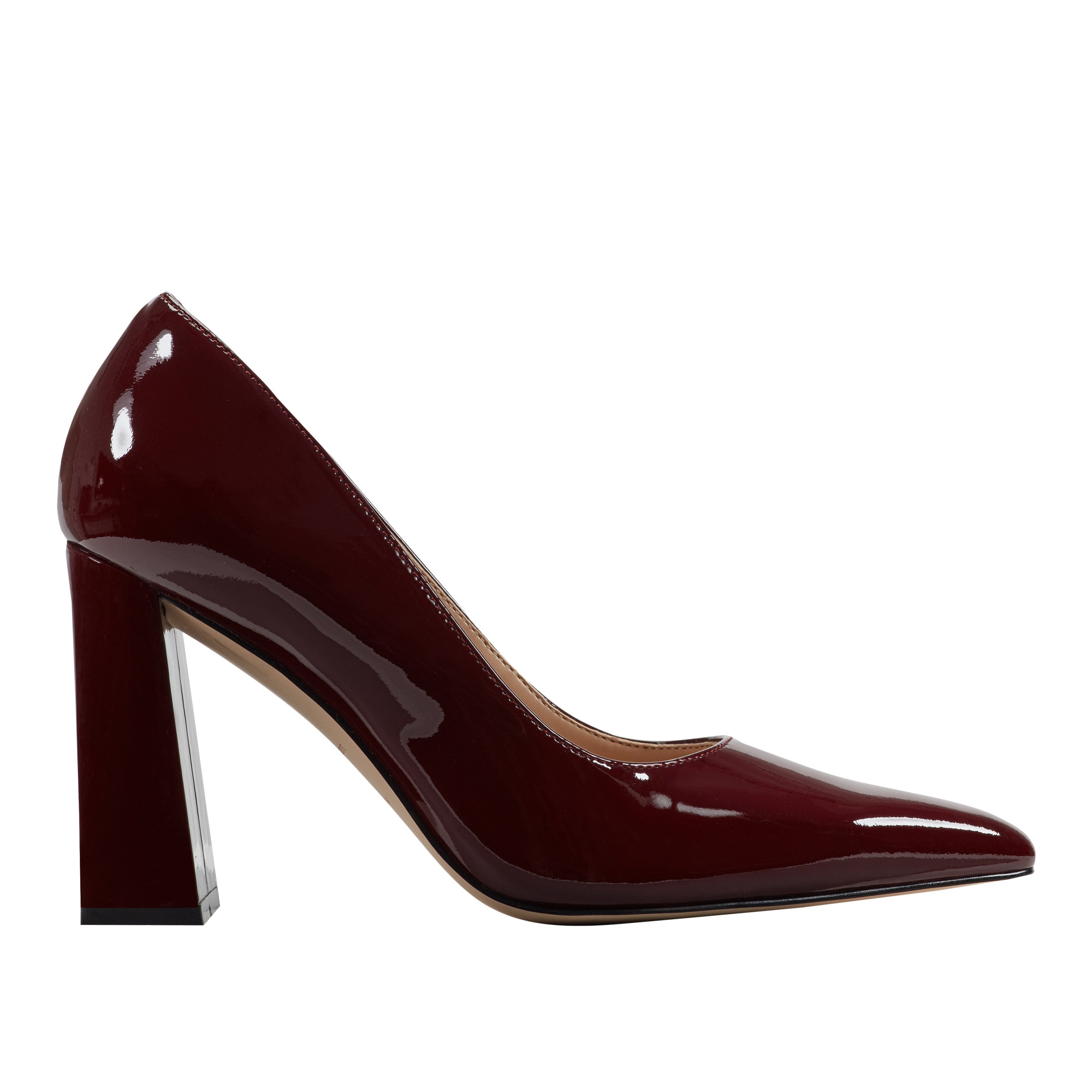 Marc Fisher Minny Block Heel Pump | Merlot Patent