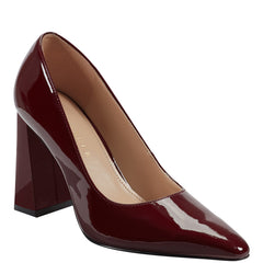 Marc Fisher Minny Block Heel Pump | Merlot Patent