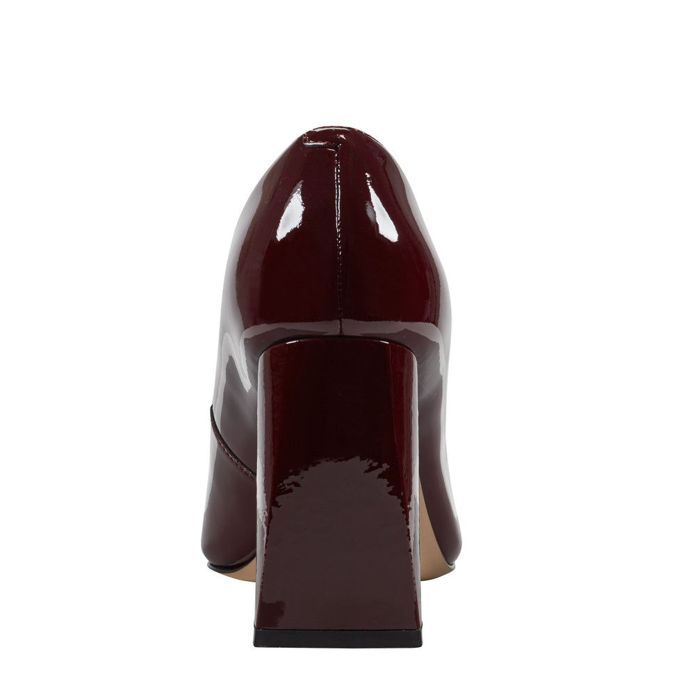 Marc Fisher Minny Block Heel Pump | Merlot Patent