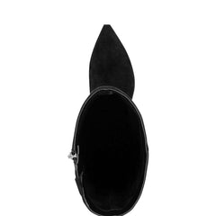 Marc Fisher Lucinda Kitten Heel Boot | Black Suede