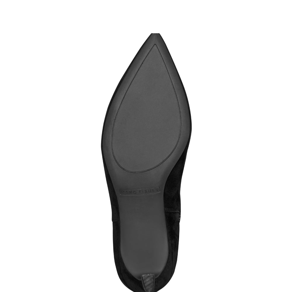 Marc Fisher Lucinda Kitten Heel Boot | Black Suede