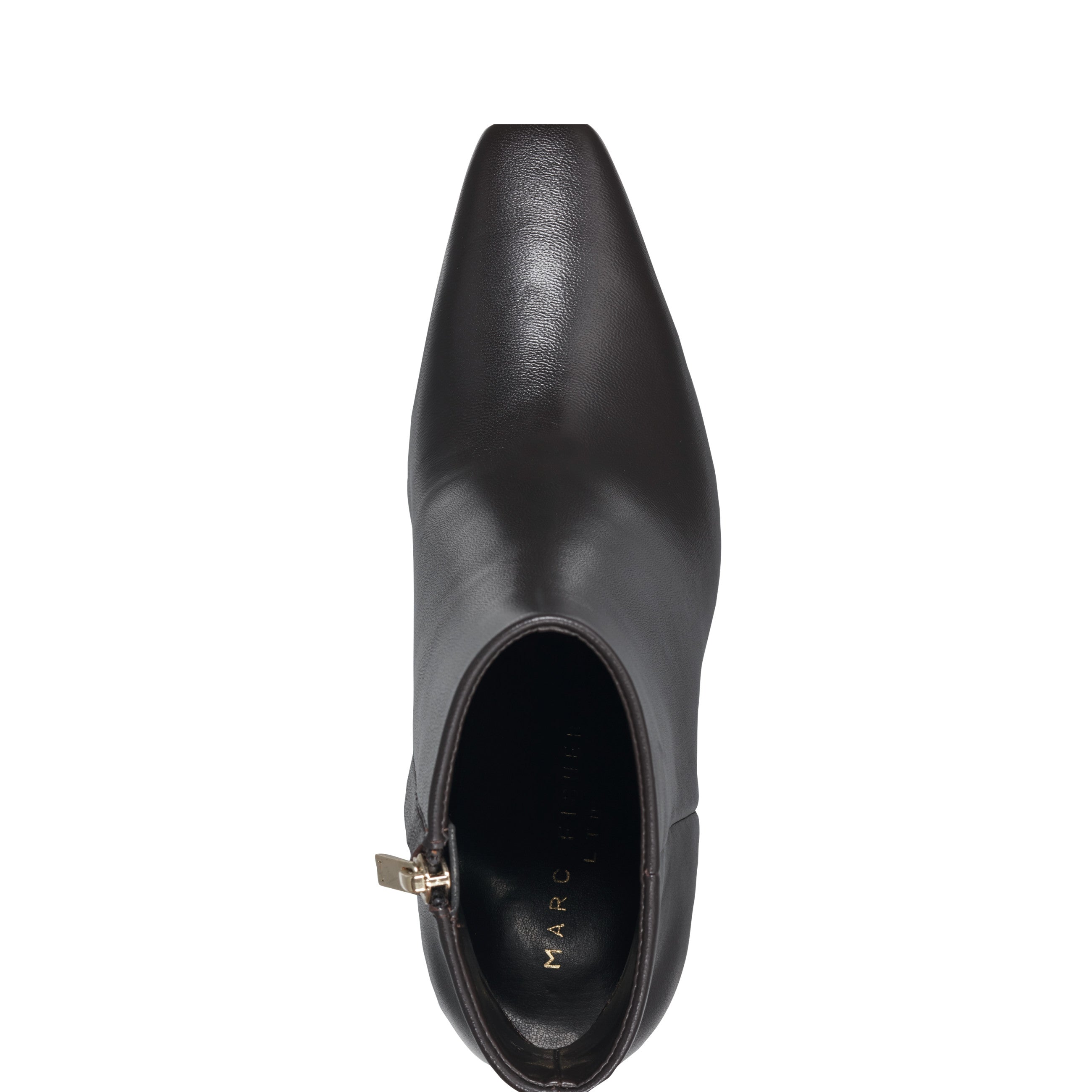 Marc Fisher Novella Block Heel Ankle Bootie | Dark Brown Leather