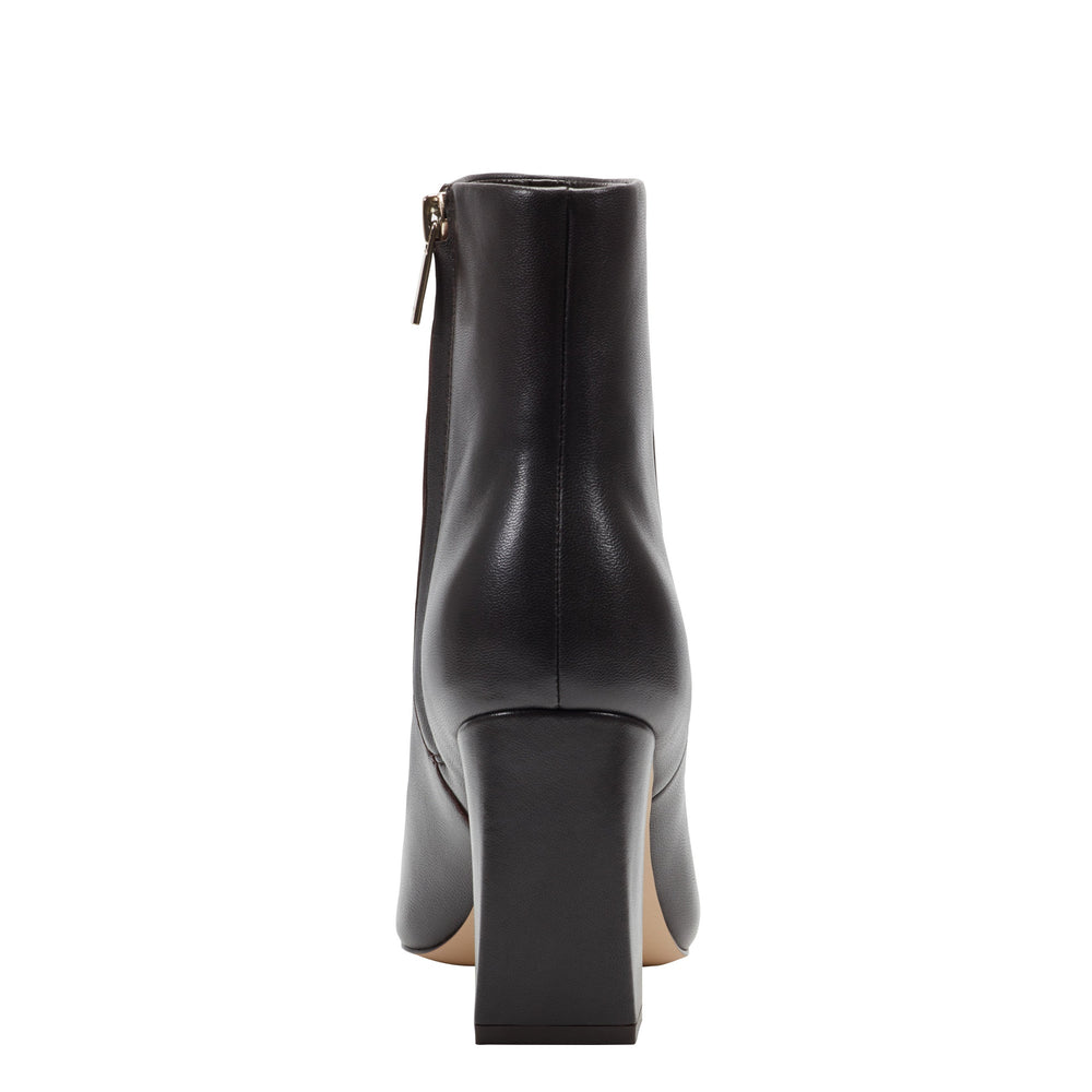 Marc Fisher Novella Block Heel Ankle Bootie | Dark Brown Leather