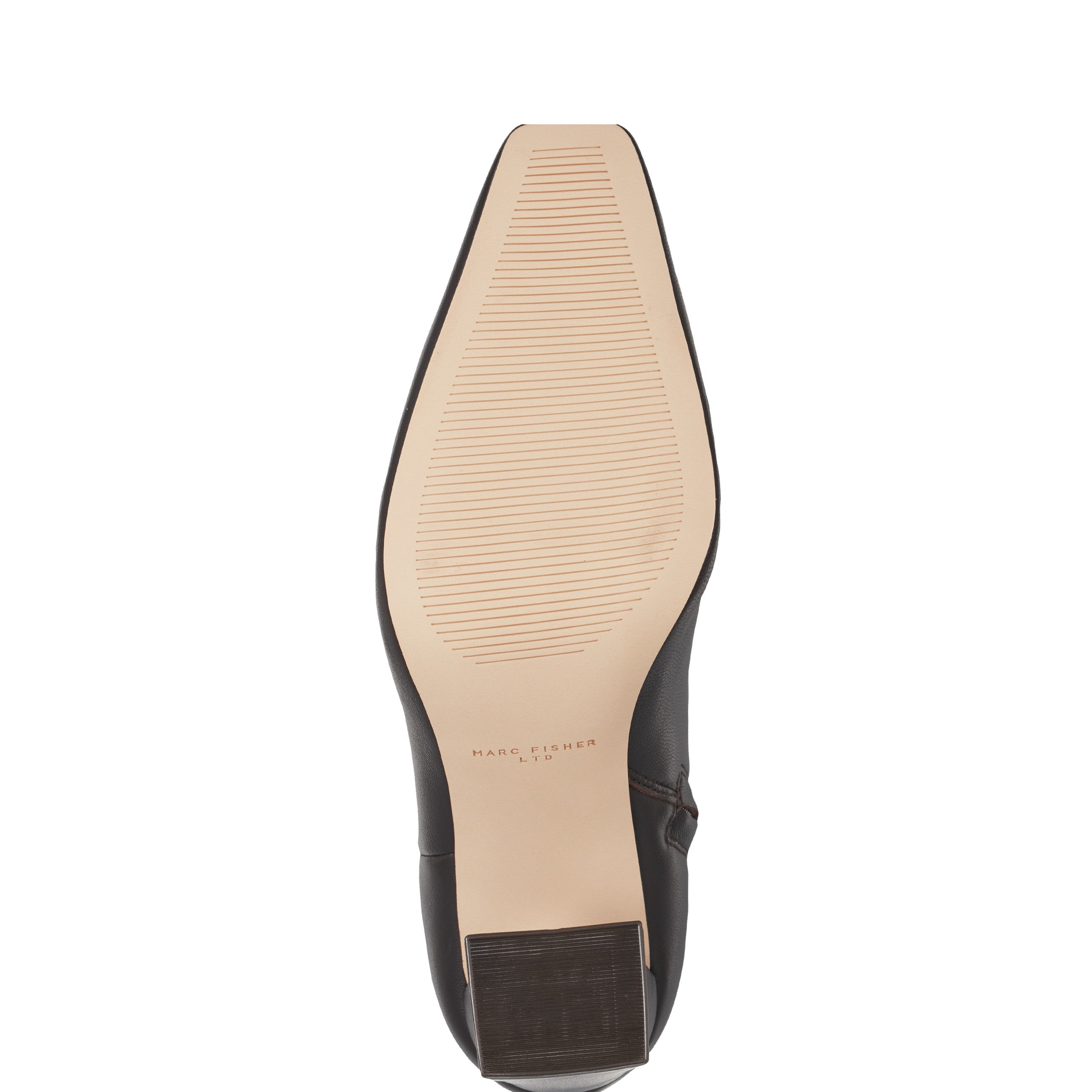 Marc Fisher Novella Block Heel Ankle Bootie | Dark Brown Leather