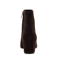 Marc Fisher Alfie Block Heel Ankle Bootie | Dark Brown Suede