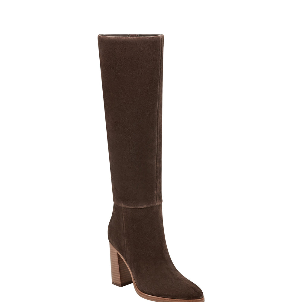 Marc Fisher Lannie Dress Boot | Dark Brown Suede