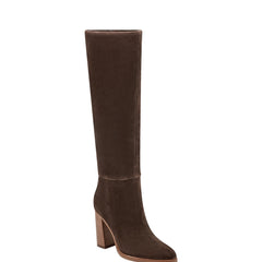 Marc Fisher Lannie Dress Boot | Dark Brown Suede