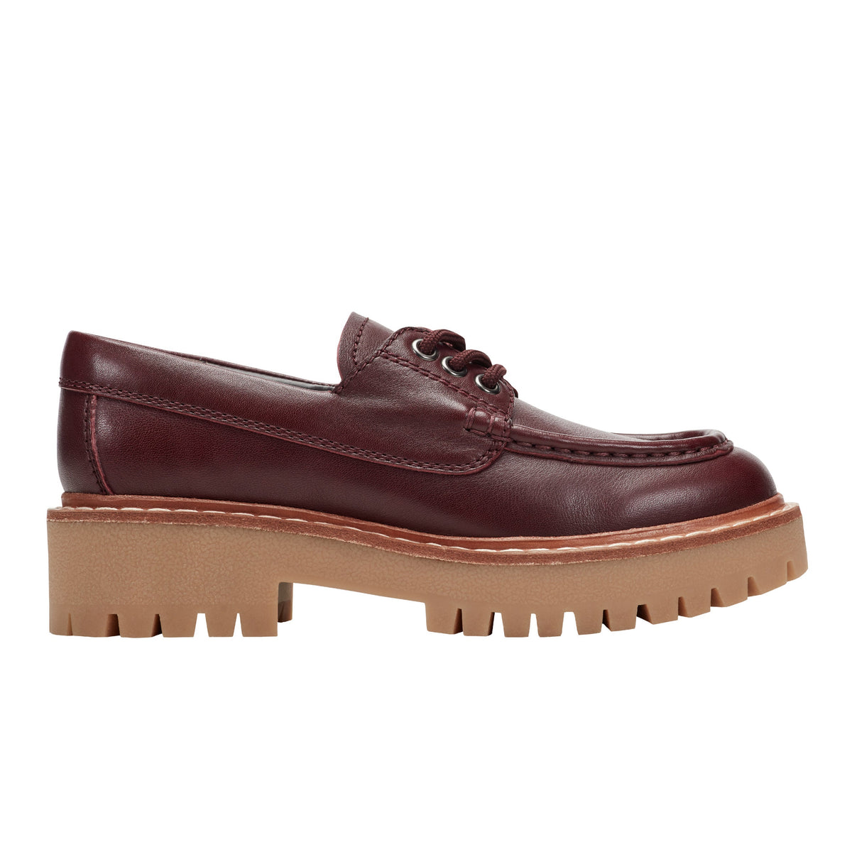 Marc Fisher Nerida Lug Sole Loafer | Dark Red Leather