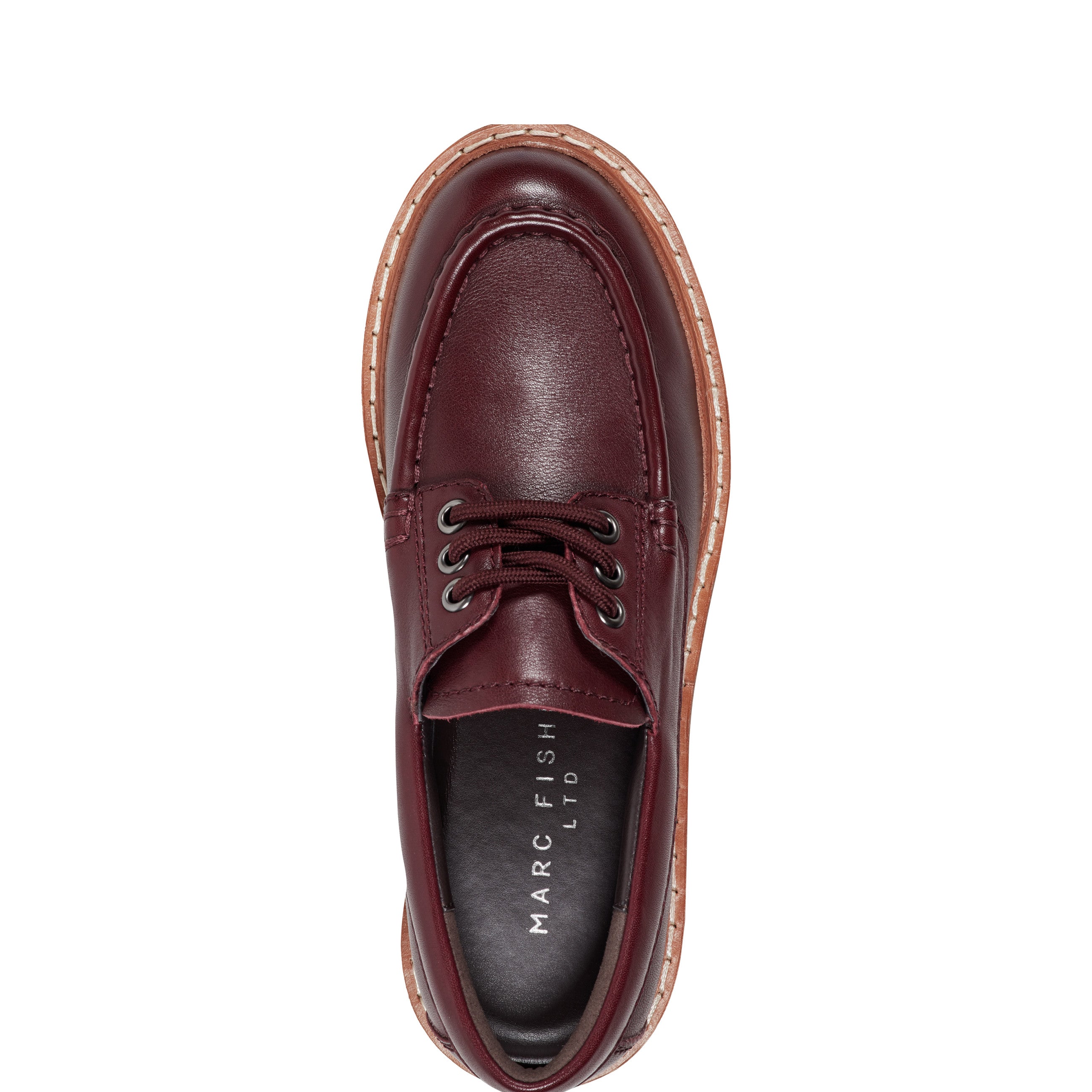 Marc Fisher Nerida Lug Sole Loafer | Dark Red Leather