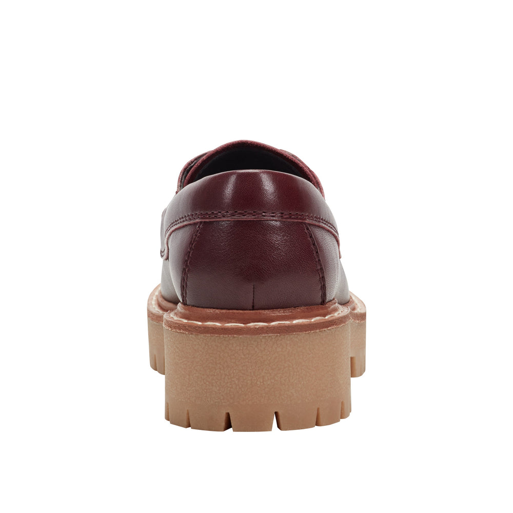 Marc Fisher Nerida Lug Sole Loafer | Dark Red Leather