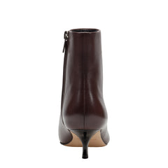 Marc Fisher Kiona Kitten Heel Ankle Bootie | Dark Brown Leather